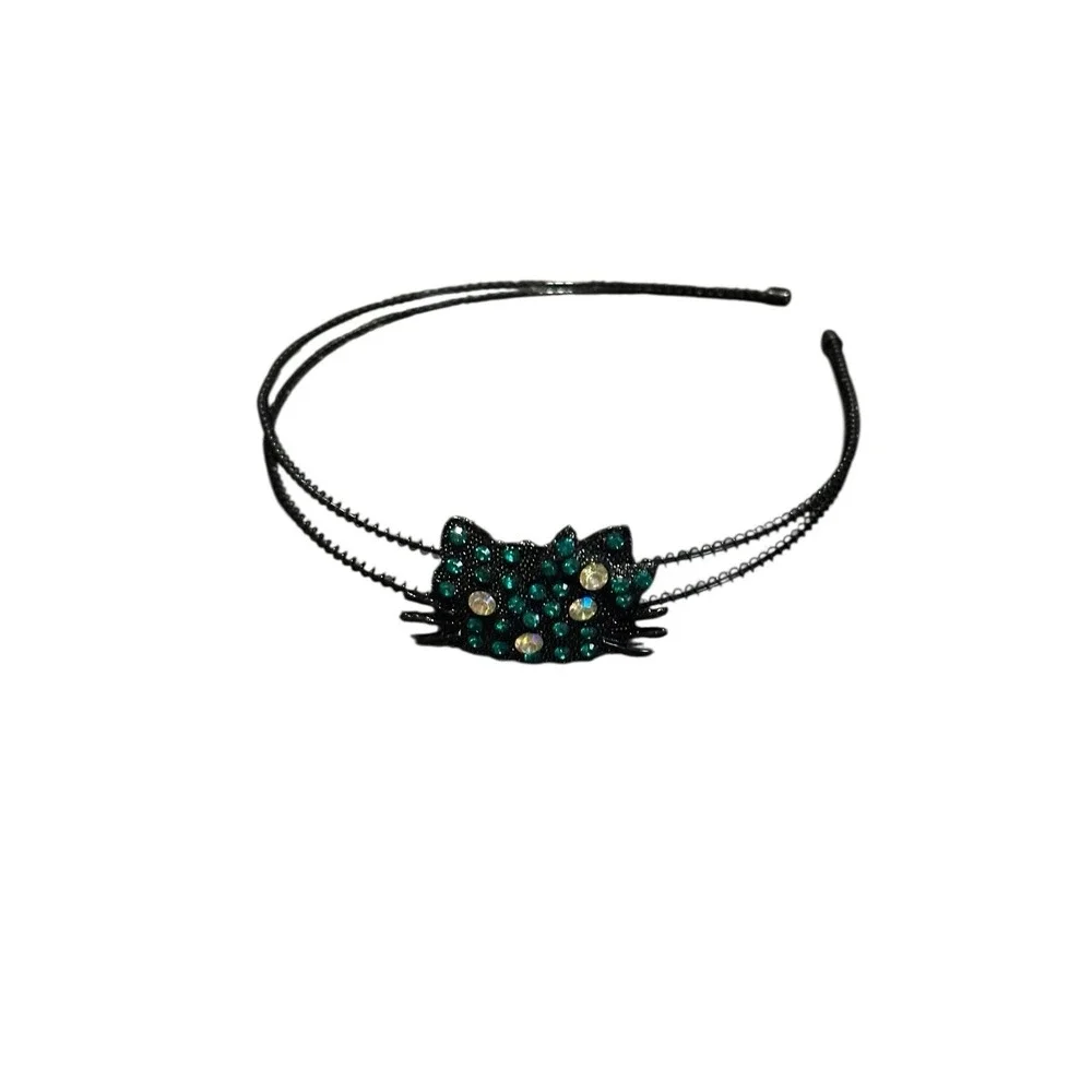 NEW girls headband accessories‎ 1 piece black metal hello kitty